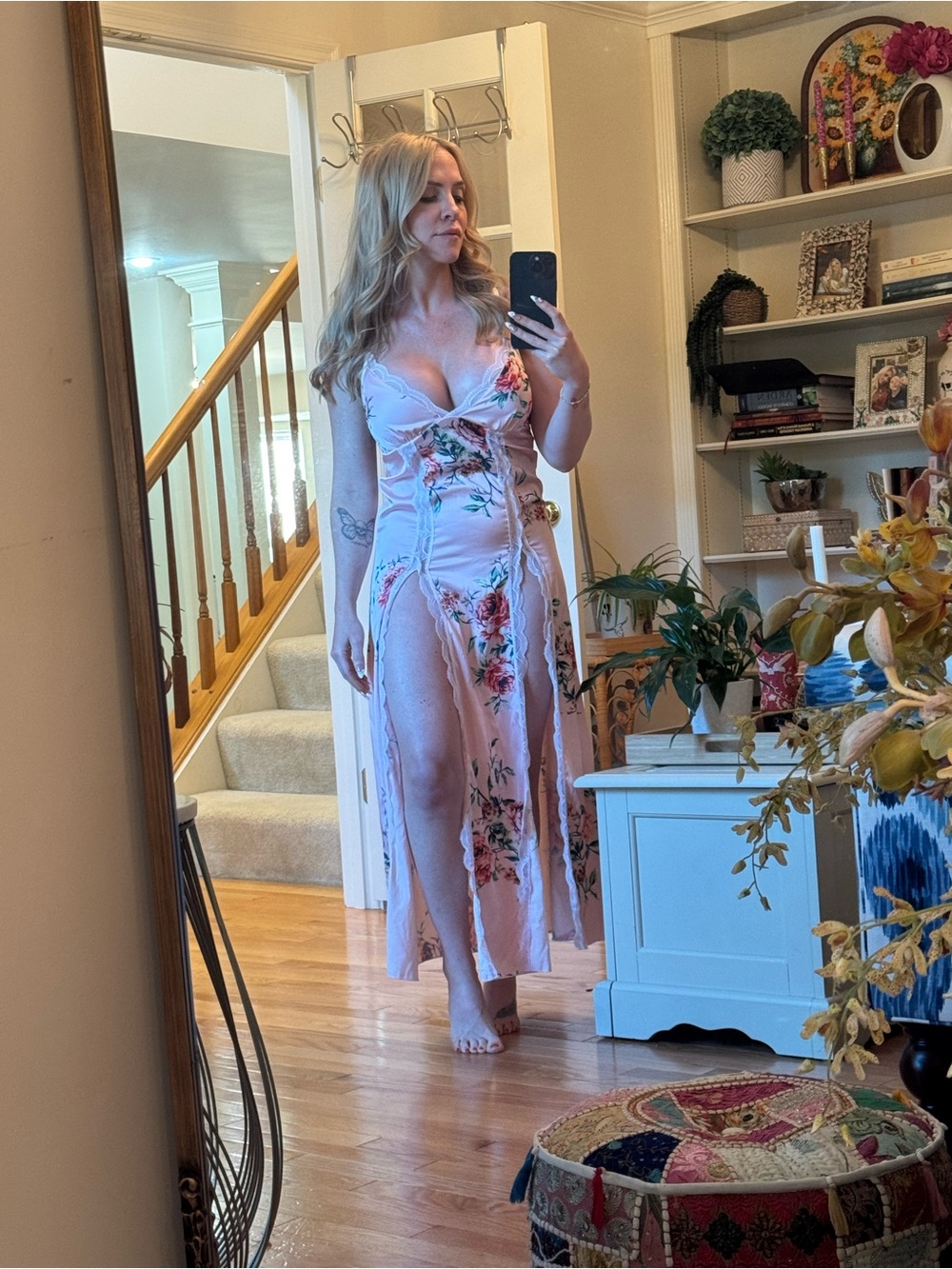Long Lace Trim Nightslip
